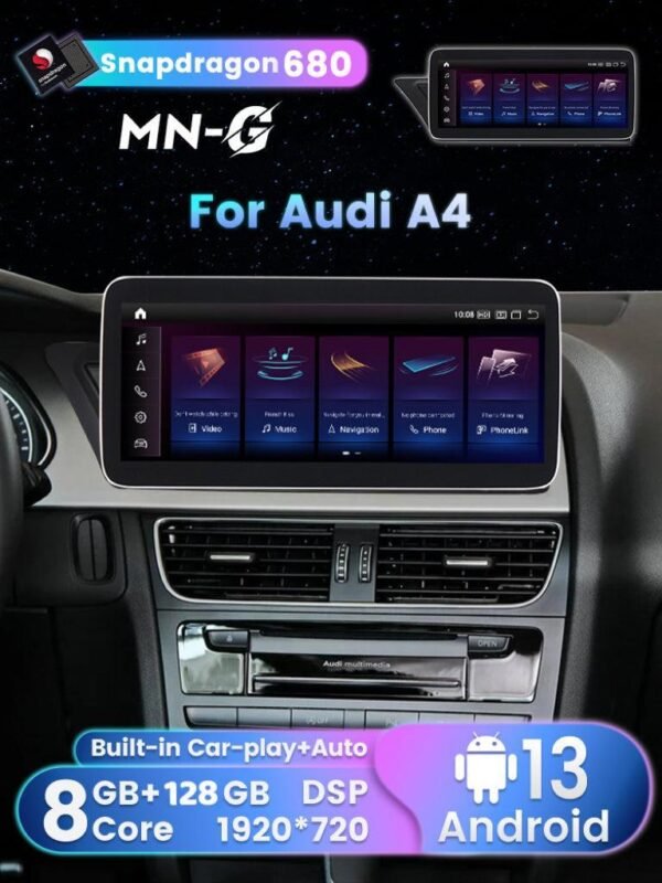 Apple CarPlay & Android Auto Android Screen Upgrade - 2008-2016 Audi A4 &A5