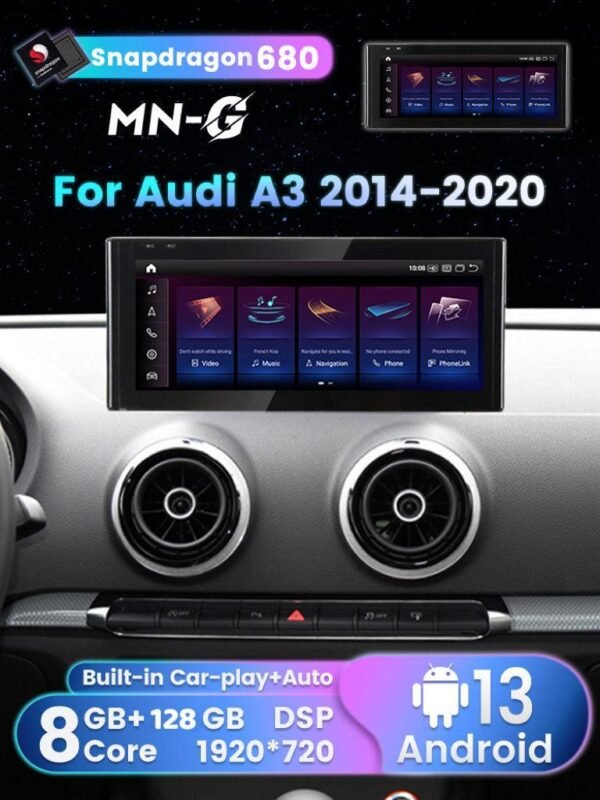 Apple CarPlay & Android Auto Android Screen Upgrade - 2014-2020 Audi A3