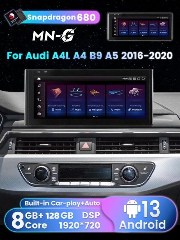 Apple CarPlay & Android Auto Android Screen Upgrade - 2016-2020 Audi A4