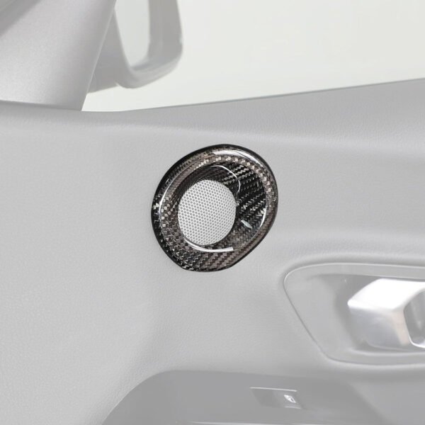 Carbon Fiber Door Audio Speaker Covers - Toyota A90 Supra - Image 2