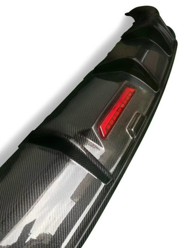Carbon Fiber Rear Diffuser With LED Light - Audi SQ8 / Q8 S Line - Image 6