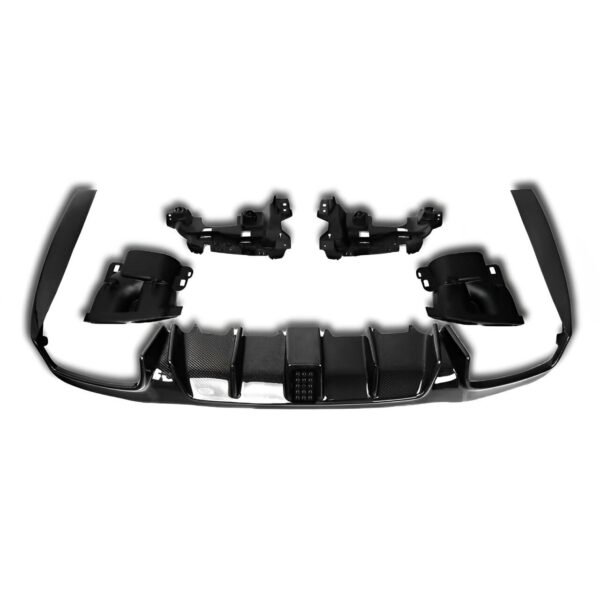 Carbon Fiber Rear Diffuser with Brake Light & Exhaust Tips - Mercedes Benz W213 E63 E53 E43 AMG - Image 2