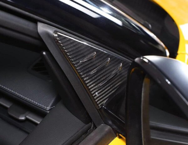 Carbon Fiber Side Mirror Triangle Trims - Toyota A90 Supra - Image 2