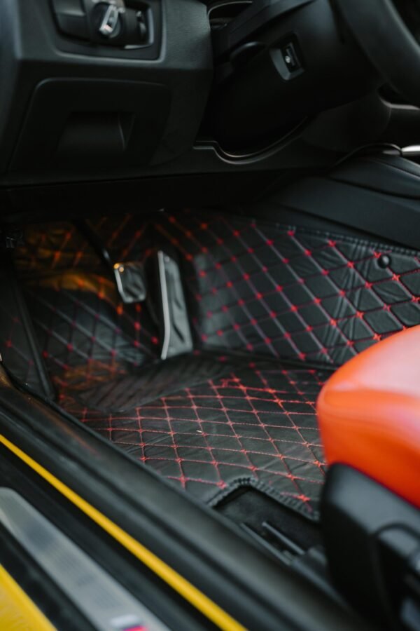 Diamond Stitched Car Floor Mat - Image 2