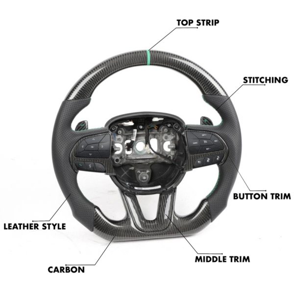 Dodge Challenger SRT Style - Full Custom Steering Wheel - Image 2