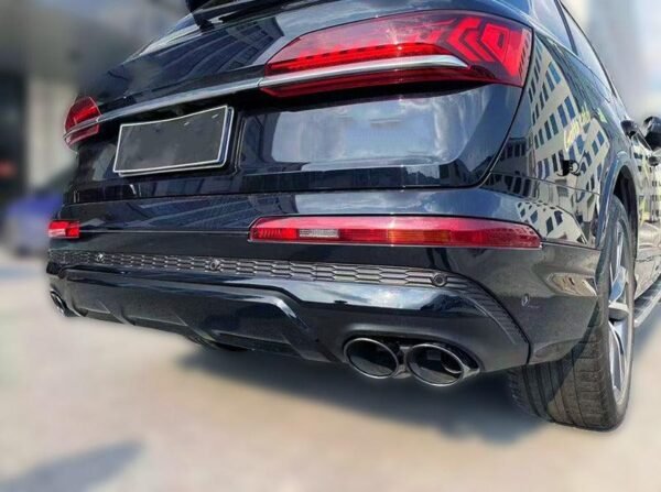 Gloss Black Rear Diffuser w/ Quad Tips - Audi Q7 S Line - Image 5