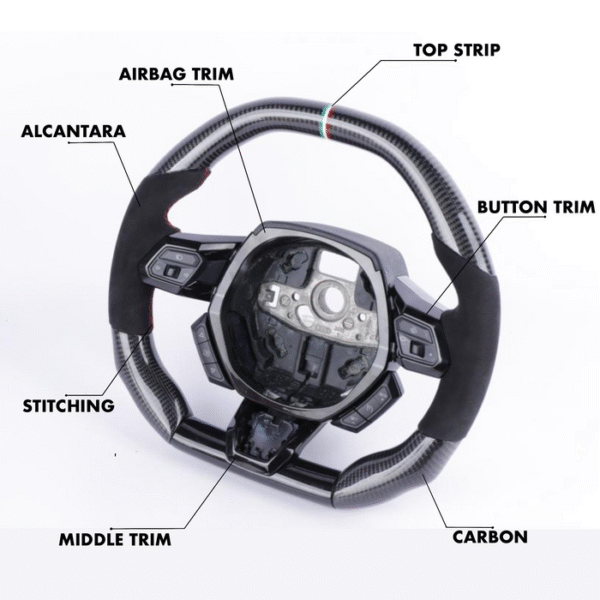 Lamborghini Huracán Style - Full Custom Steering Wheel - Image 2