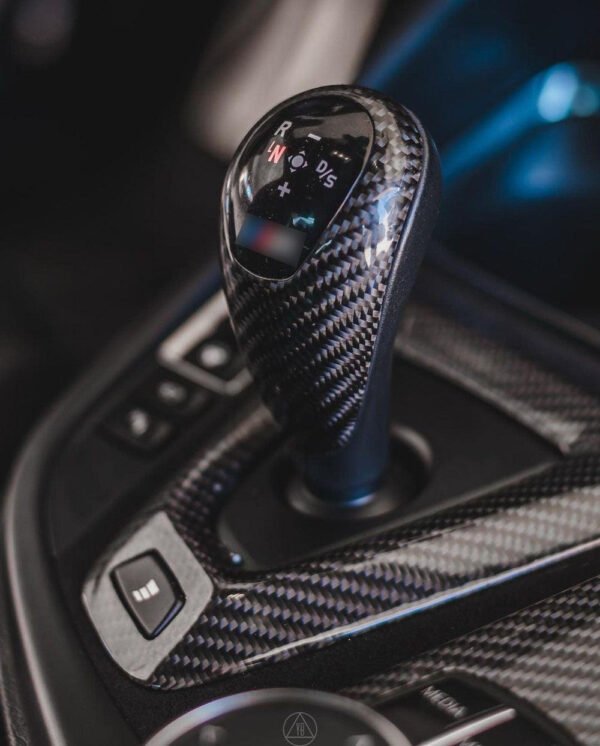 MP Style Carbon Fiber Gear Shifter - BMW F80 M3 | F82/F83 M4 | F87 M2 - Image 3