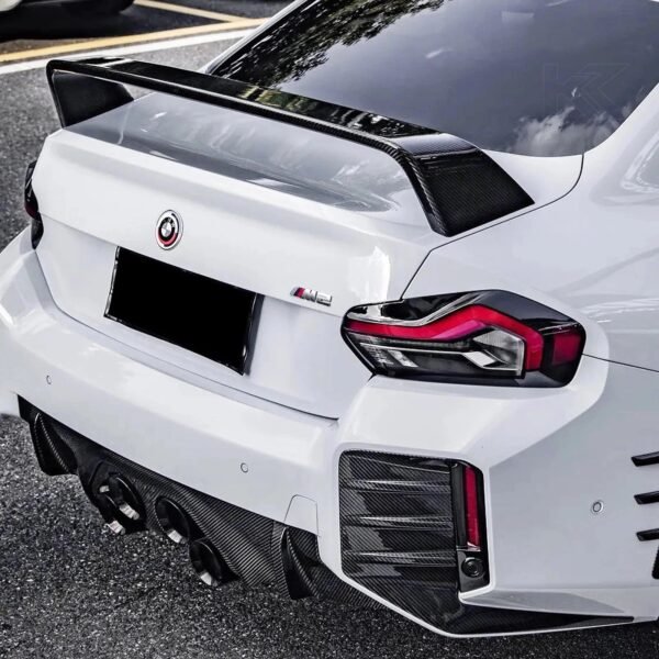 MP Style Carbon Fiber Rear Bumper Side Trim - BMW G87 M2 - Image 2