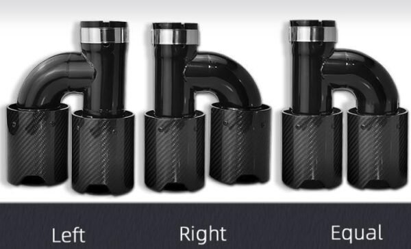 MP Style Carbon Fiber 'h" Exhaust Tip - Image 6
