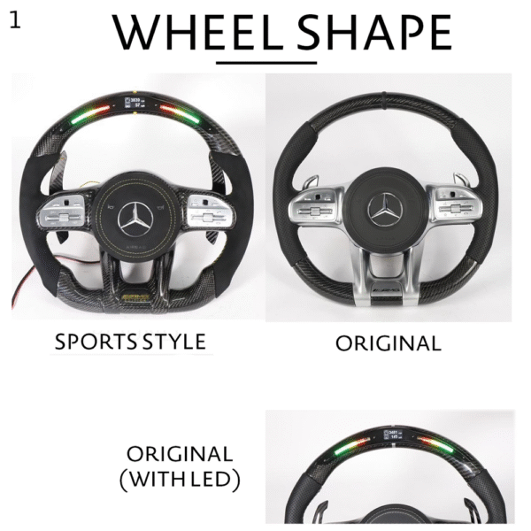 Mercedes Benz 2020 AMG Performance Style - Full Custom Steering Wheel - Image 8