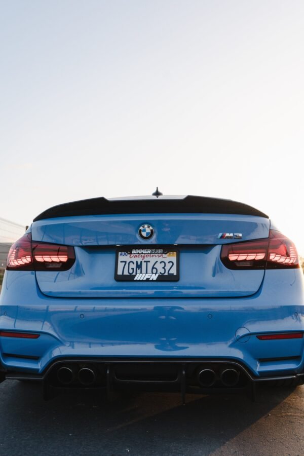 PSM Style High Kick Carbon Fiber Trunk Spoiler - BMW F80 M3 & F30 3 Series - Image 2