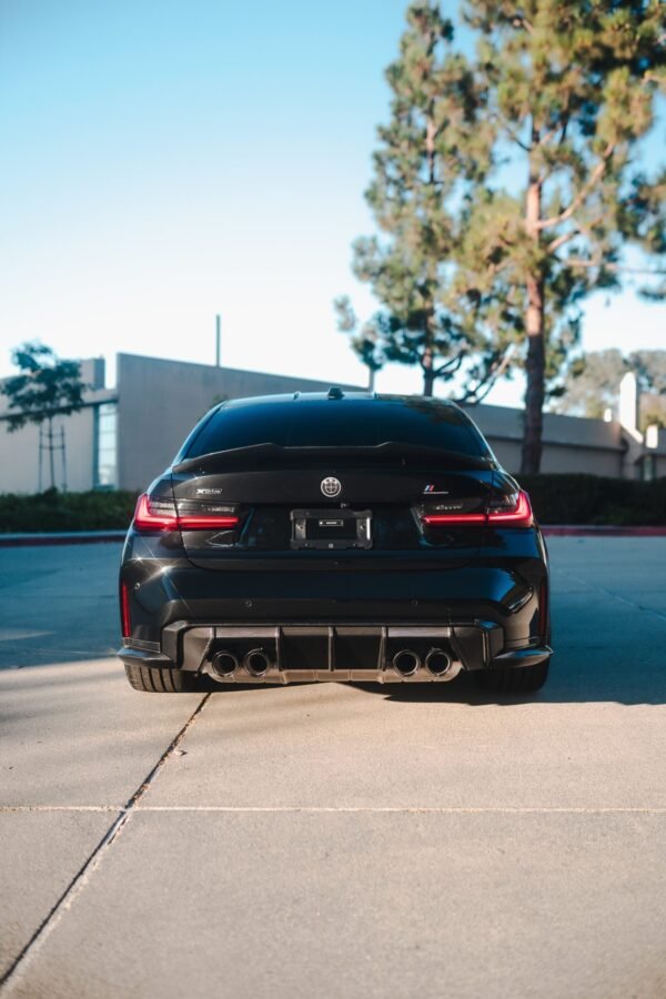 PSM Style High Kick Carbon Fiber Trunk Spoiler - BMW G80 M3 & G20 3 Series - Image 4
