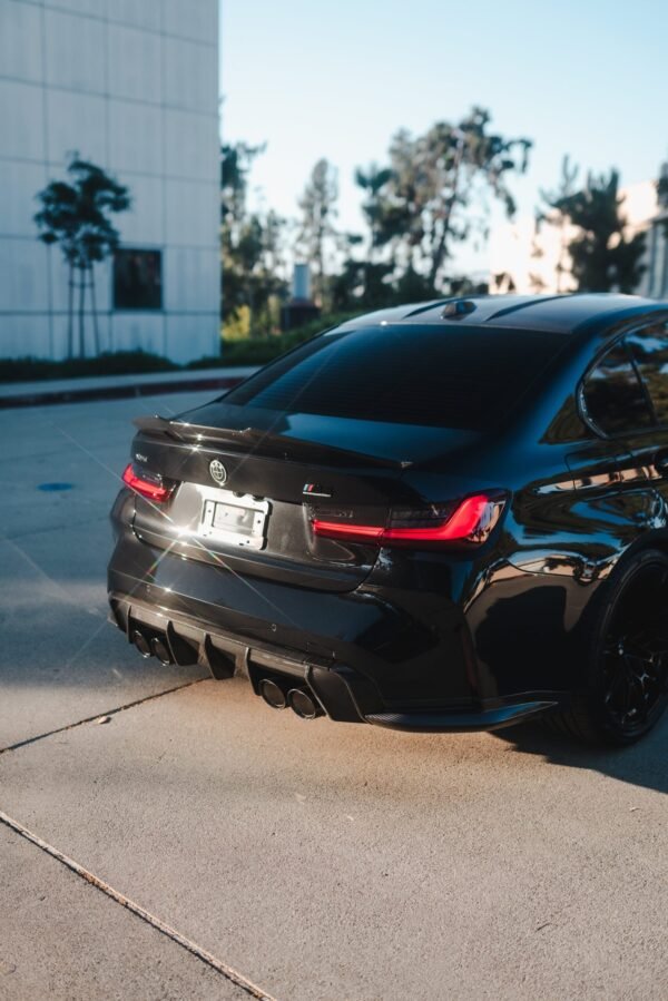 PSM Style High Kick Carbon Fiber Trunk Spoiler - BMW G80 M3 & G20 3 Series - Image 5