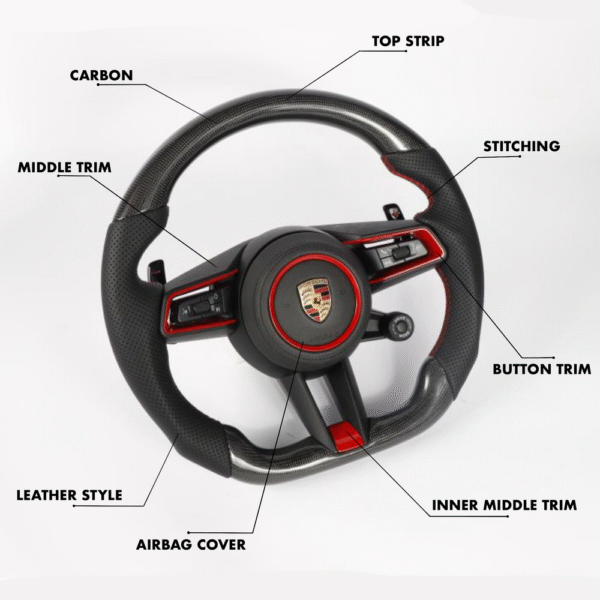 Porsche 911 992 Style - Full Custom Steering Wheel - Image 2