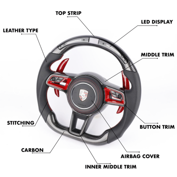 Porsche Macan Style - Full Custom Steering Wheel - Image 2