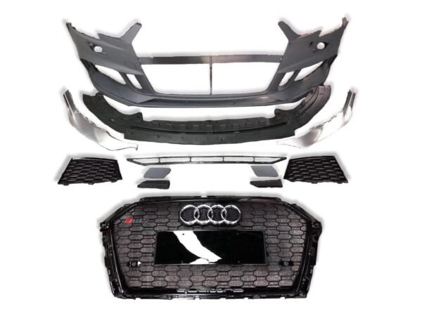 RS3 Front Bumper Conversion Kit with Rear Diffuser - Audi 8V A3/S3 - Image 3