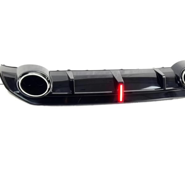 RS3 Style Gloss Black Rear Diffuser with Exhaust Tip - Audi S3 / A3 - Image 2