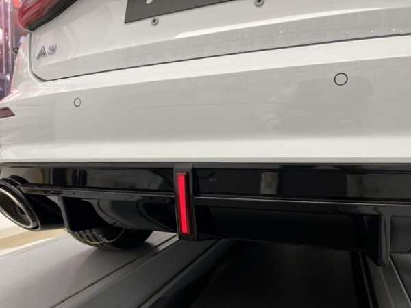 RS3 Style Gloss Black Rear Diffuser with Exhaust Tip - Audi S3 / A3 - Image 5