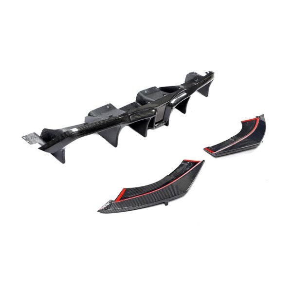 Signature Carbon Fiber Rear Diffuser w/ LED Light - BMW F87 M2 - Image 3