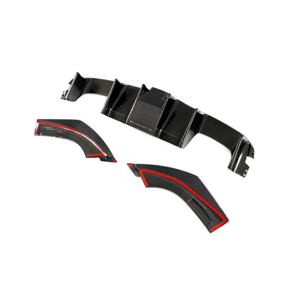 Signature Carbon Fiber Rear Diffuser w/ LED Light - BMW F87 M2 - Image 4