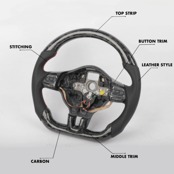 Volkswagen Golf MK6 Style - Full Custom Steering Wheel - Image 2